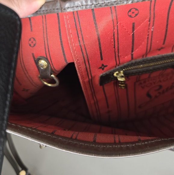 Louis Vuitton Damier Ebene Neverfull Tote Bag MM Size - Picture 14 of 15